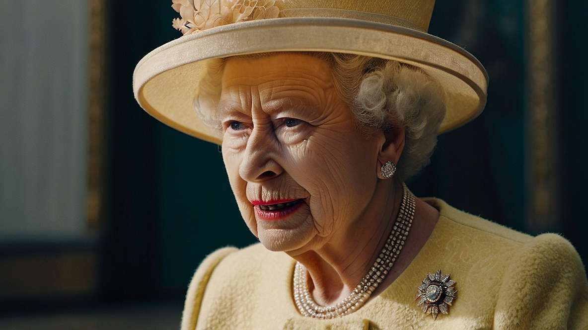 Queen Elizabeth 2 wearing big hat