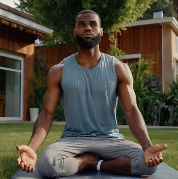 Lebron james stretching