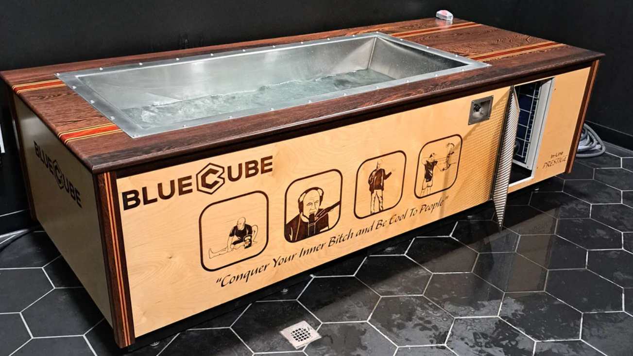 Joe rogan's BlueCube ice bath at JRE studio