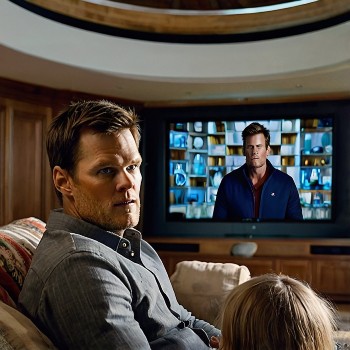 Tom Brady with his family unwinding