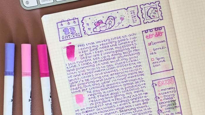 Colorful organized journal