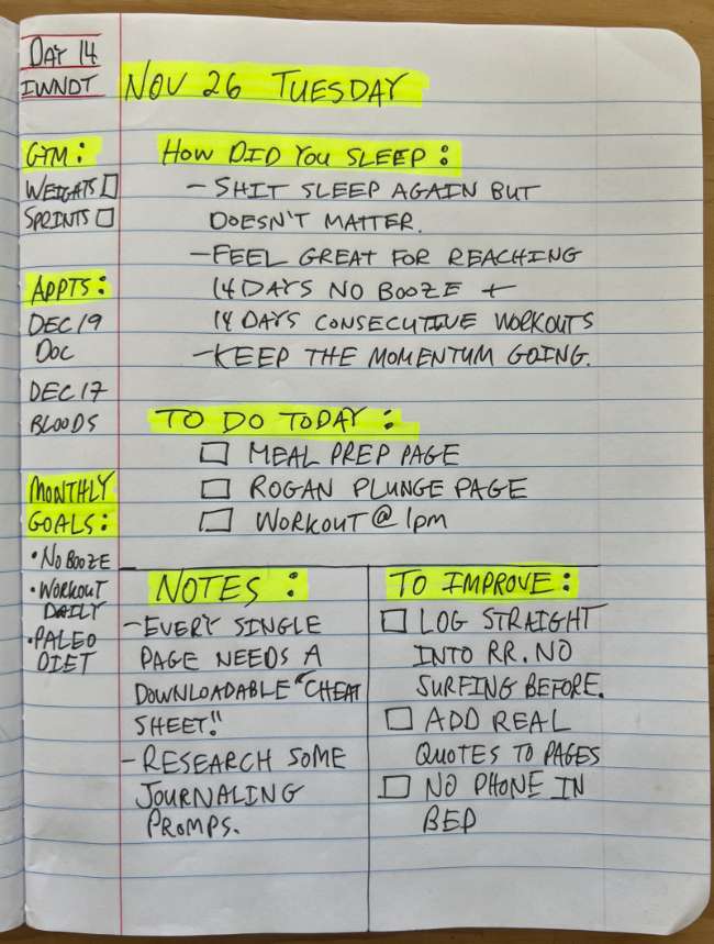 Journal Example Entry No Rules