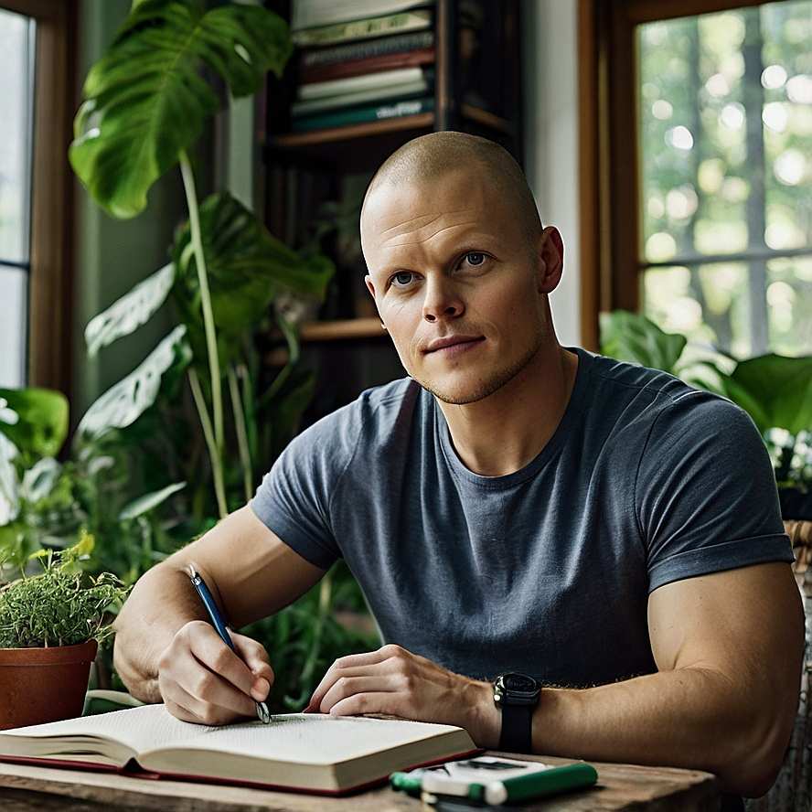 Tim Ferriss journaling in the morning