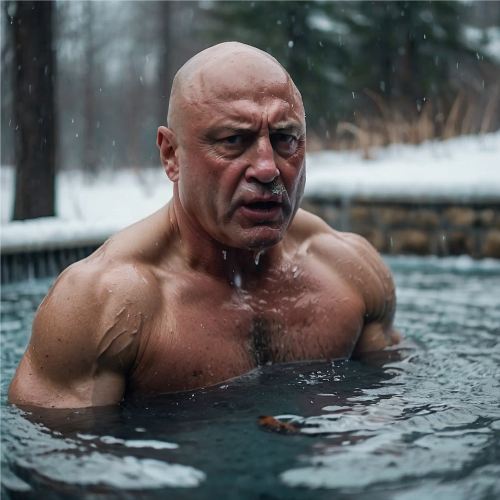 Joe Rogan outdoor ice bath backyard